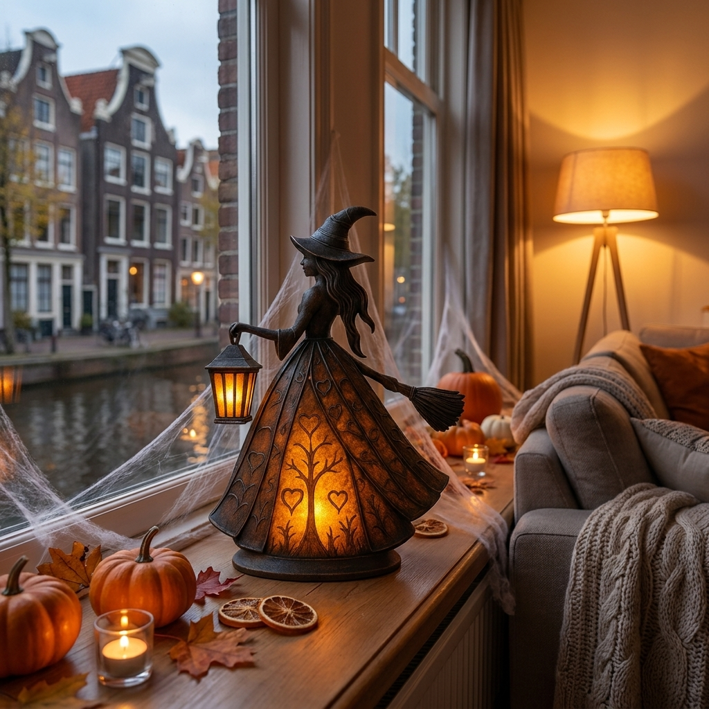 LED Sfeerlamp Met Magische Heksenlook Voor Mystieke Ruimtes