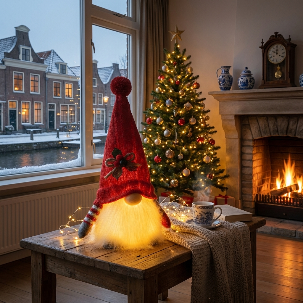 Kabouterlamp Met Warm LED Licht Voor Vrolijke Sfeerdecoratie