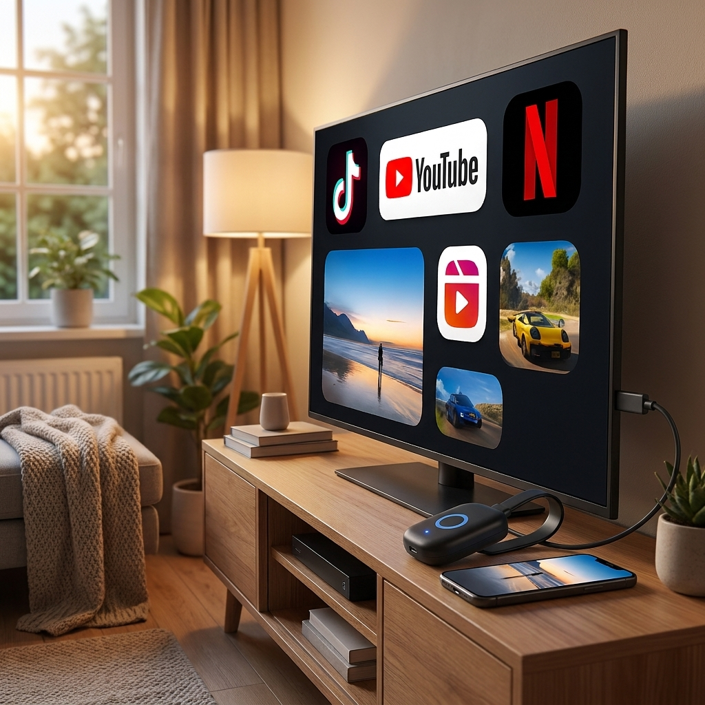 Draadloze 4K Screen Mirroring Adapter Voor Direct Spiegelgemak