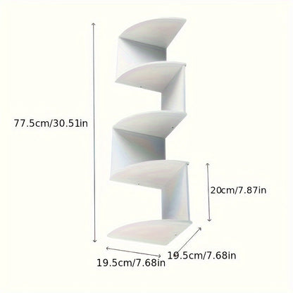 Zigzag Hoekwandrek Met 5 Niveaus Voor Decoratieve Opberging