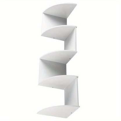 Zigzag Hoekwandrek Met 5 Niveaus Voor Decoratieve Opberging