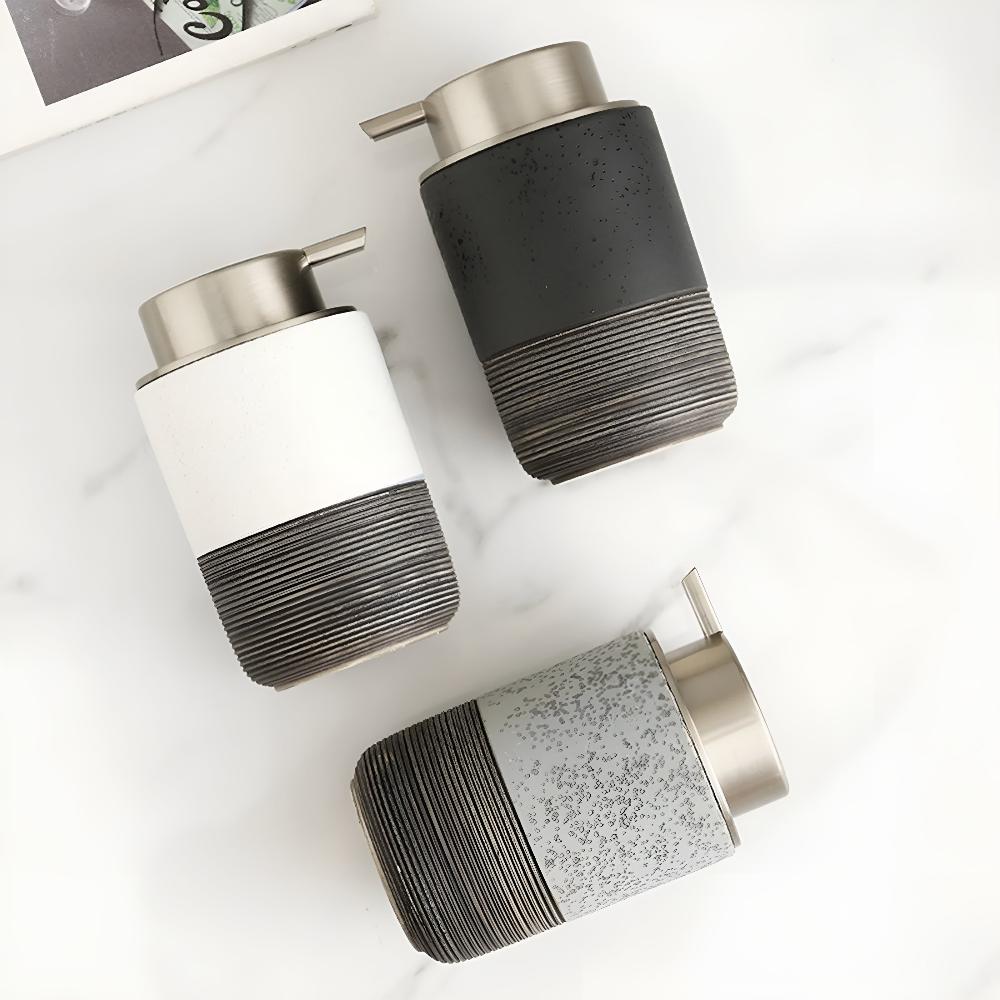 Keramische Zeepdispenser met RVS Pomp – 300 ml