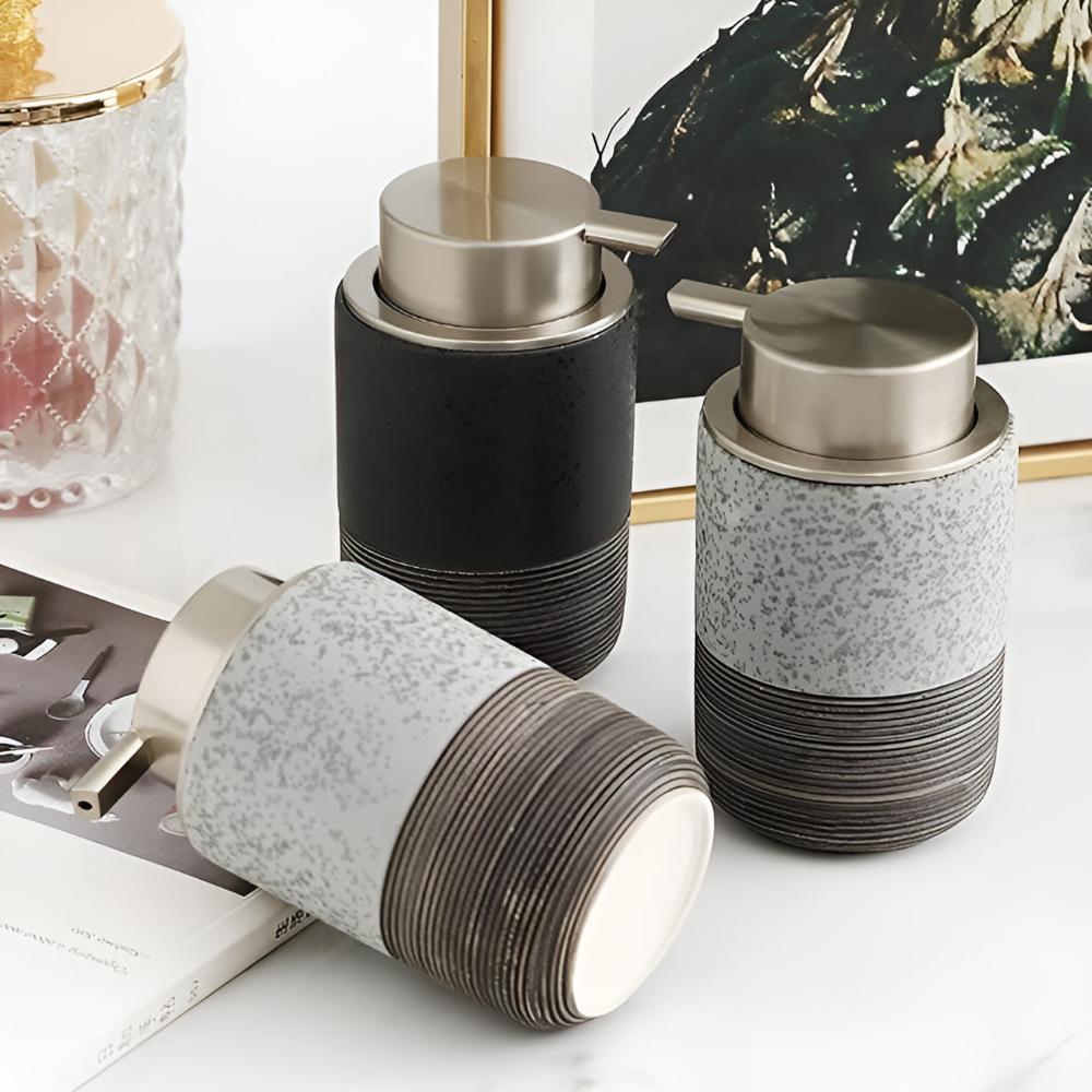 Keramische Zeepdispenser met RVS Pomp – 300 ml