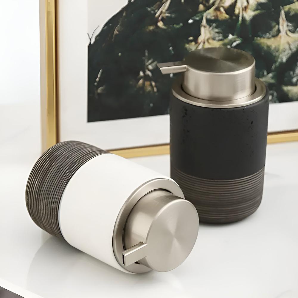 Keramische Zeepdispenser met RVS Pomp – 300 ml