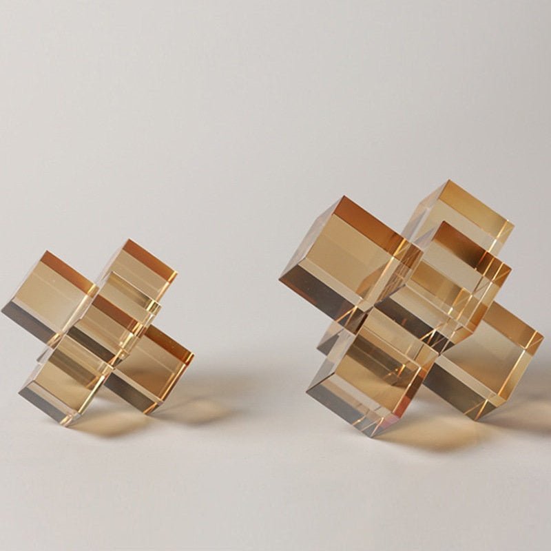 Geometrische Kristallen Sculptuur met 3D-Design