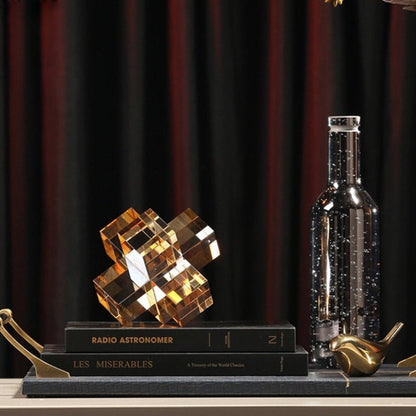 Geometrische Kristallen Sculptuur met 3D-Design