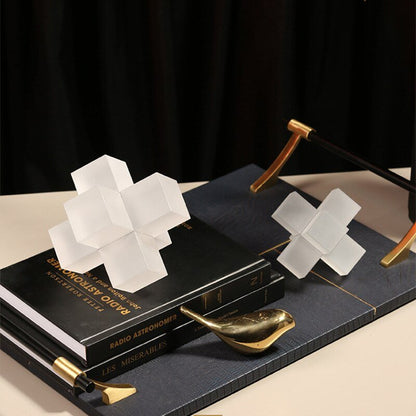 Geometrische Kristallen Sculptuur met 3D-Design