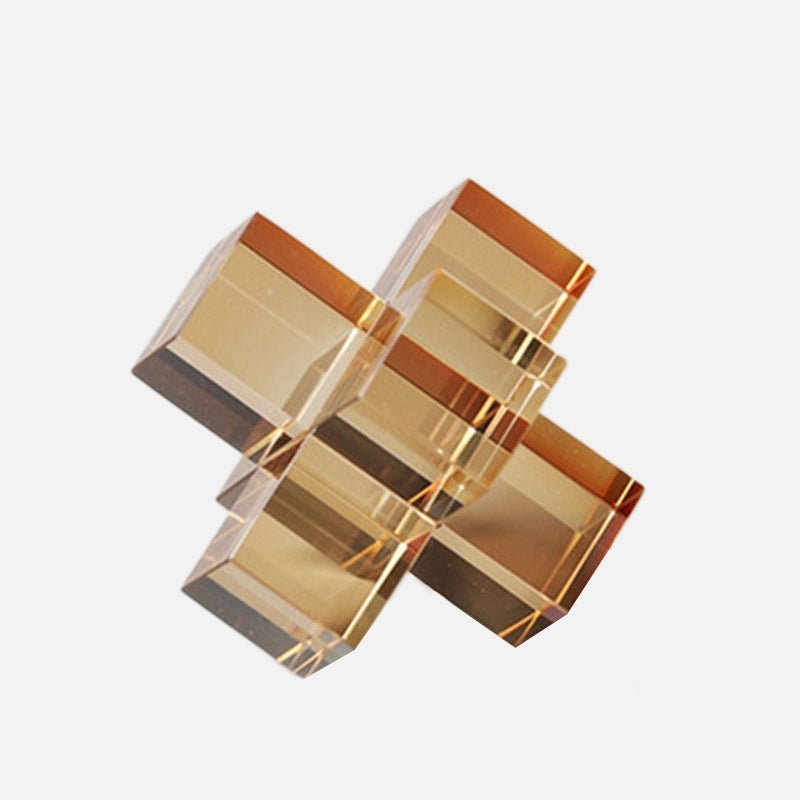 Geometrische Kristallen Sculptuur met 3D-Design