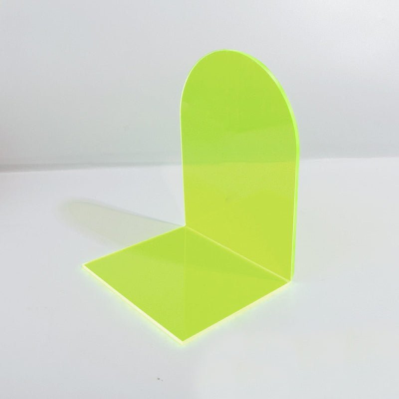 Transparante Acryl Boekensteunen met Gebogen Design – Set van 2