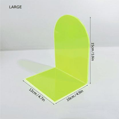 Transparante Acryl Boekensteunen met Gebogen Design – Set van 2