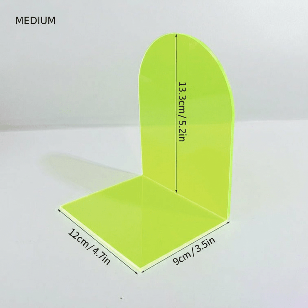 Transparante Acryl Boekensteunen met Gebogen Design – Set van 2