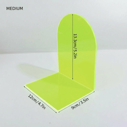 Transparante Acryl Boekensteunen met Gebogen Design – Set van 2