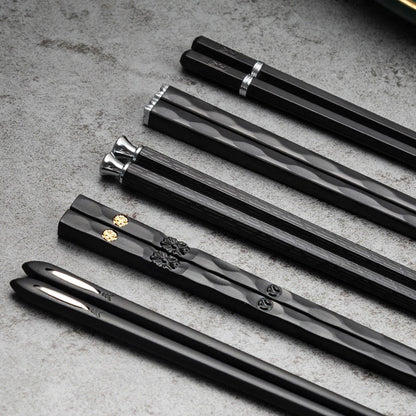 Metalen Eetstokjes met Decoratief Design – Set van 5 Paar