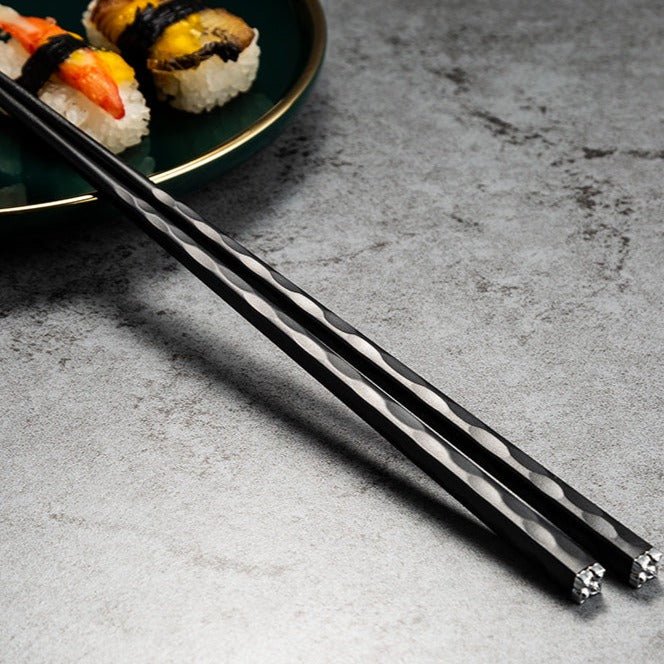 Metalen Eetstokjes met Decoratief Design – Set van 5 Paar