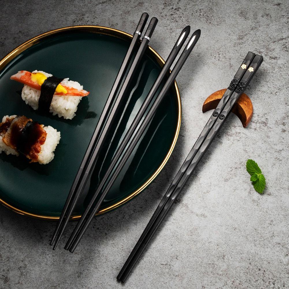 Metalen Eetstokjes met Decoratief Design – Set van 5 Paar