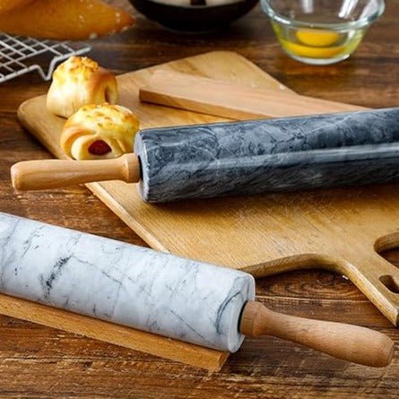 Deegroller met Marmerlook en Houten Handgrepen