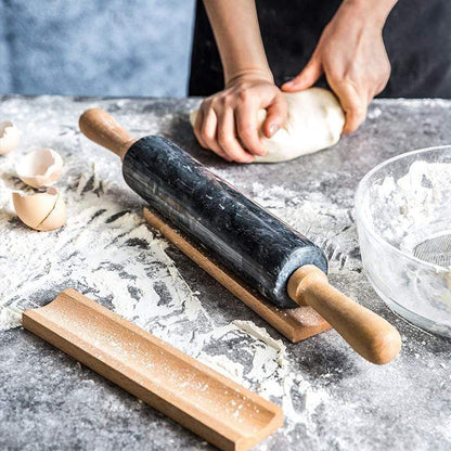 Deegroller met Marmerlook en Houten Handgrepen