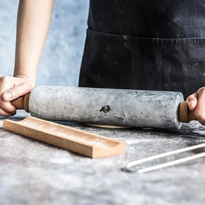 Deegroller met Marmerlook en Houten Handgrepen