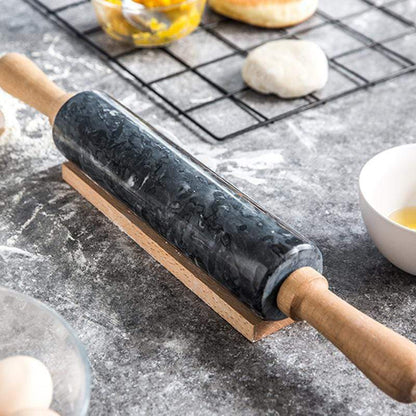 Deegroller met Marmerlook en Houten Handgrepen