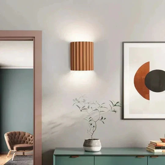 Moderne LED Wandlamp Met Geribbeld Design Voor Sfeervolle Verlichting