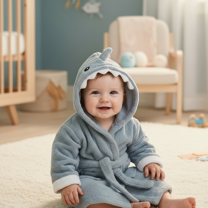 Zachte Babybadjas met Capuchon en Schattige Dierenoortjes