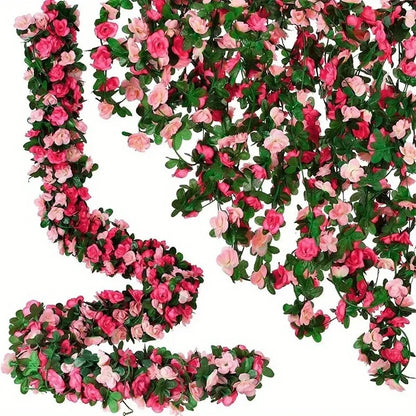Zijden Rozen Klimopslinger Voor Blijvende Bloemdecoratie