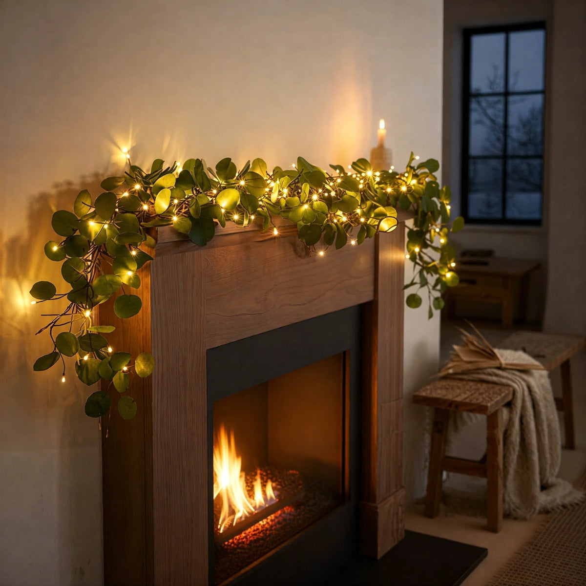 Decoratieve LED Klimop Lichtslinger Voor Sfeervolle Groene Wandaccenten