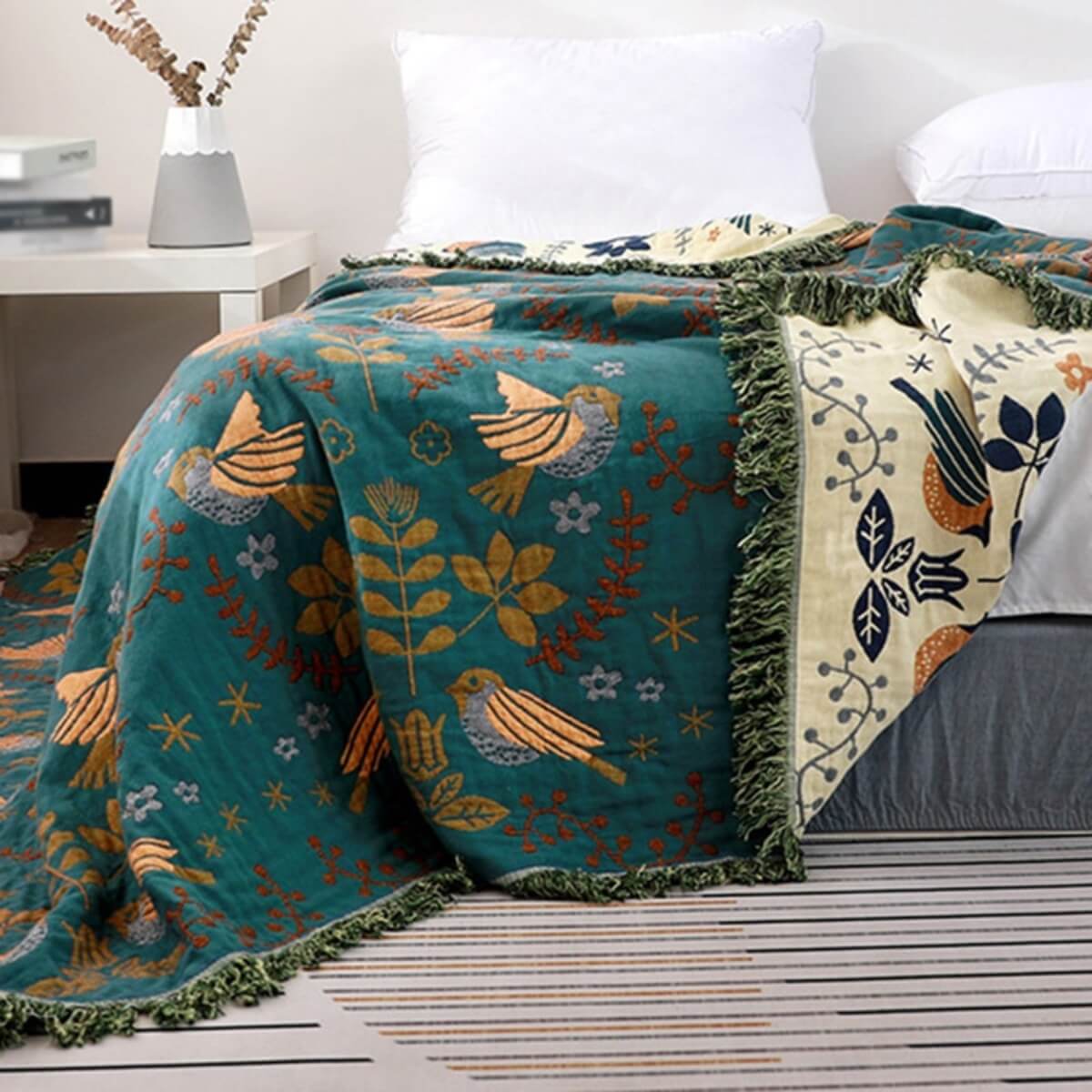 Omkeerbare Scandinavische Deken Met Tijdloos Design Voor Comfort In Elk Seizoen