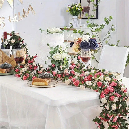 Zijden Rozen Klimopslinger Voor Blijvende Bloemdecoratie