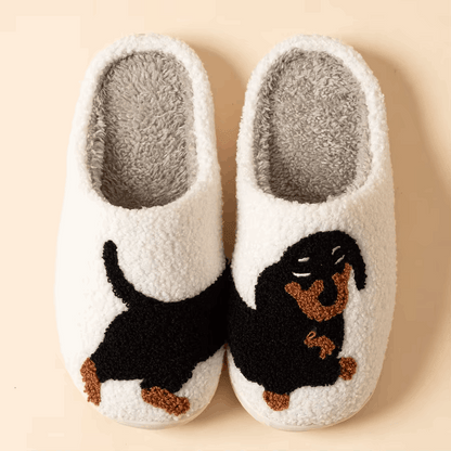 Warme Teckel Pantoffels Met Zachte Voering Voor Comfort Tijdens Koude Dagen