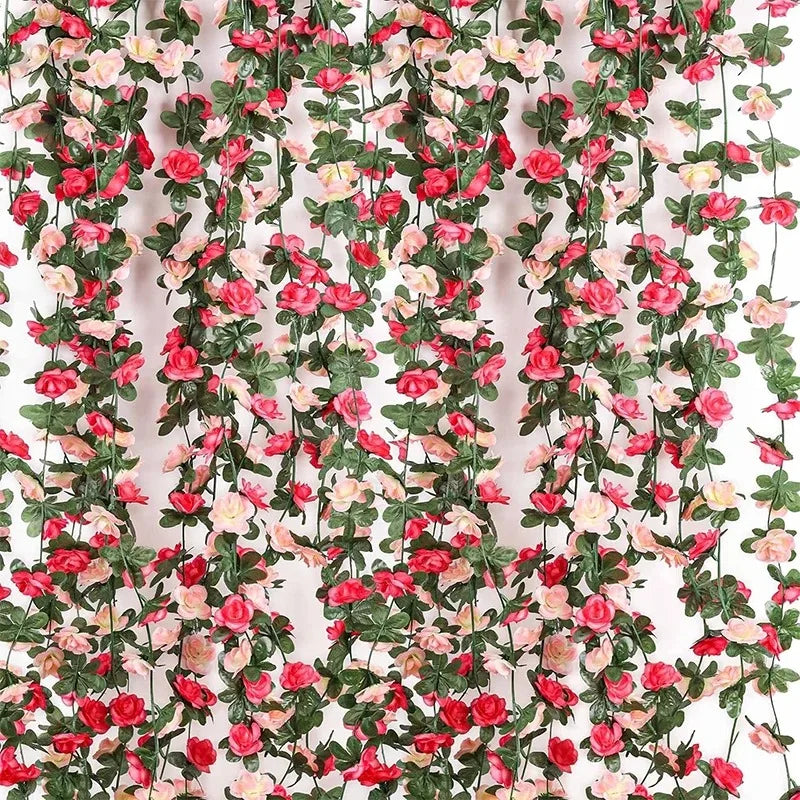 Zijden Rozen Klimopslinger Voor Blijvende Bloemdecoratie
