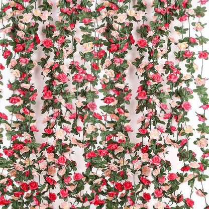 Zijden Rozen Klimopslinger Voor Blijvende Bloemdecoratie