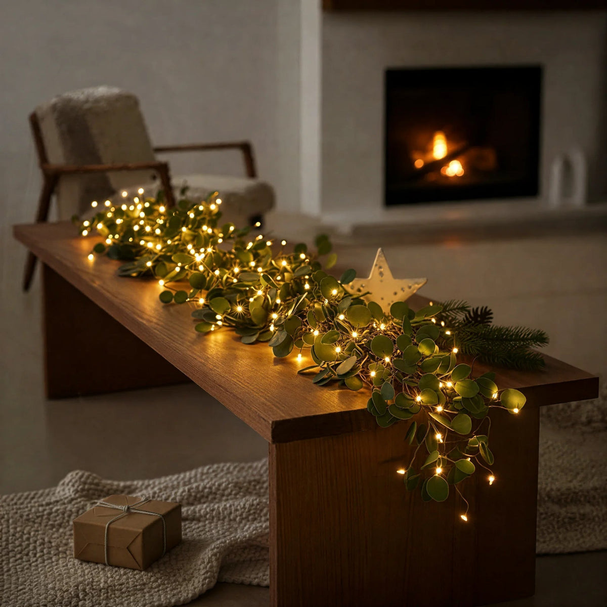 Decoratieve LED Klimop Lichtslinger Voor Sfeervolle Groene Wandaccenten