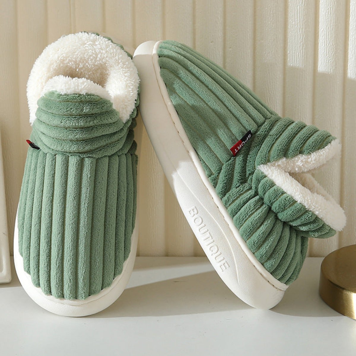 Warme Fleece Pantoffels Met Antislipzool Voor Comfortabele Dagen Thuis