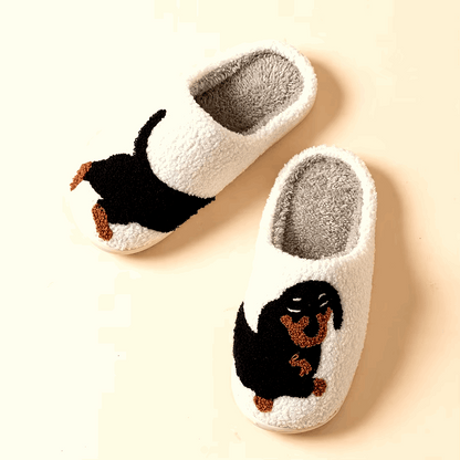 Warme Teckel Pantoffels Met Zachte Voering Voor Comfort Tijdens Koude Dagen