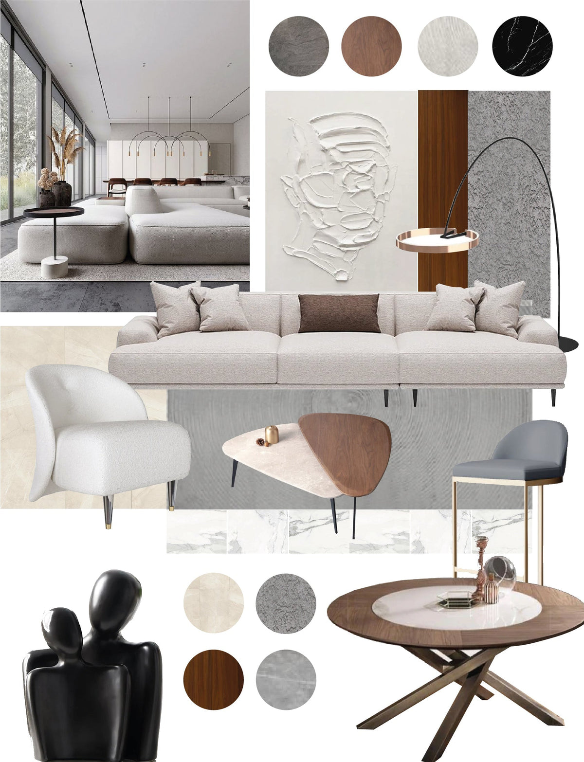 Abstracte Keramische Liefdessculptuur Voor Moderne En Tijdloze Woondecoratie