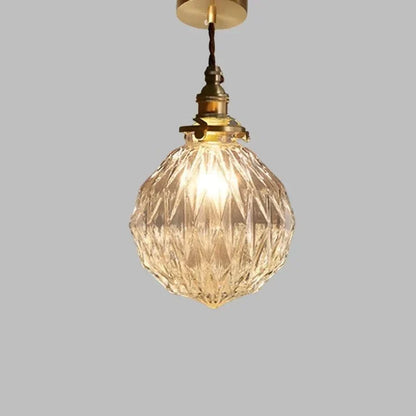 Vintage Glazen Hanglamp Met Tijdloze Uitstraling