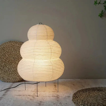 Japanse Reispapier Tafellamp Met Retro Design