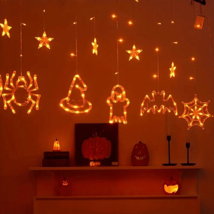 Halloween-lichtsnoer met Zes Decoratieve Silhouetten