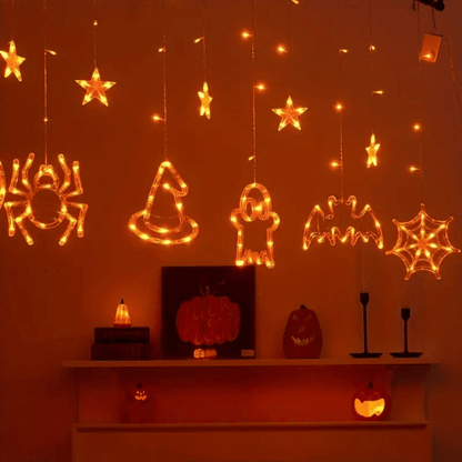 Halloween-lichtsnoer met Zes Decoratieve Silhouetten