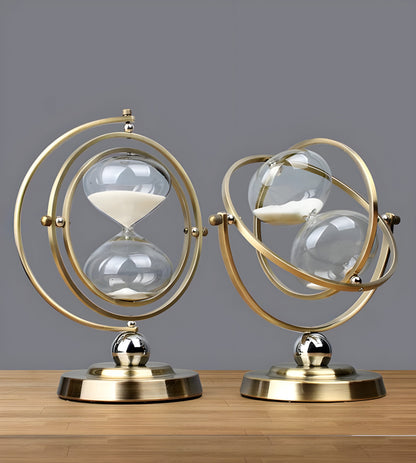 Decoratieve Zandloper Met Luxe Metalen Frame