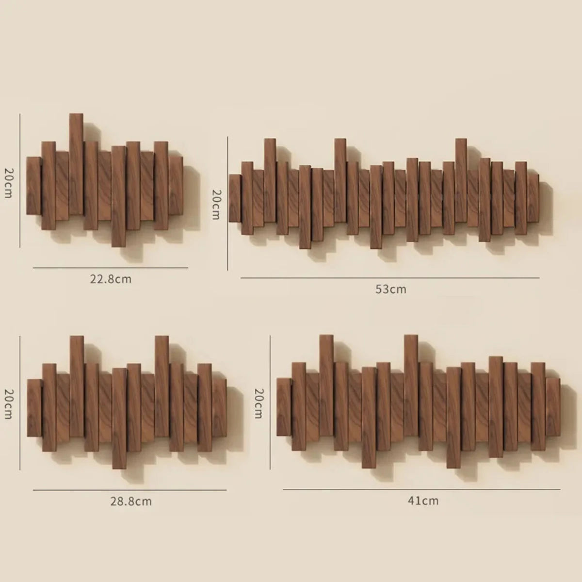 Houten Wandkapstok In Pianotoets Ontwerp