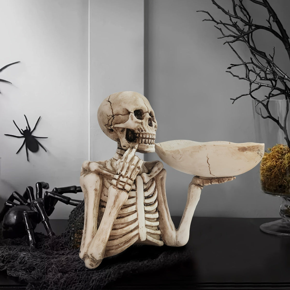 Decoratieve Schedelschaal van Resin voor Halloween en Gotische Decoratie