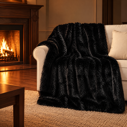 Luxe Plaid Van Imitatiebont Voor Extra Warmte En Comfort