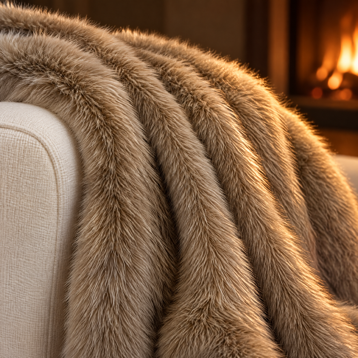 Luxe Plaid Van Imitatiebont Voor Extra Warmte En Comfort