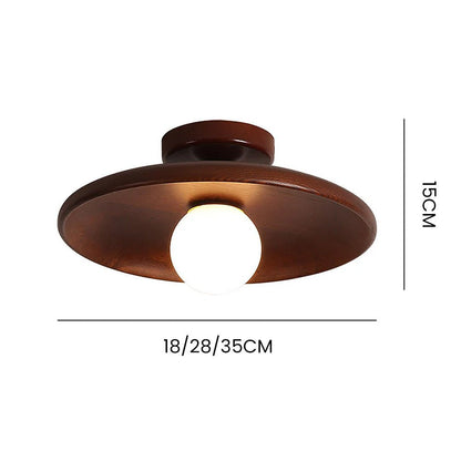 Houten Plafondlamp Met Zachte Lichtbol En Scandinavische Uitstraling