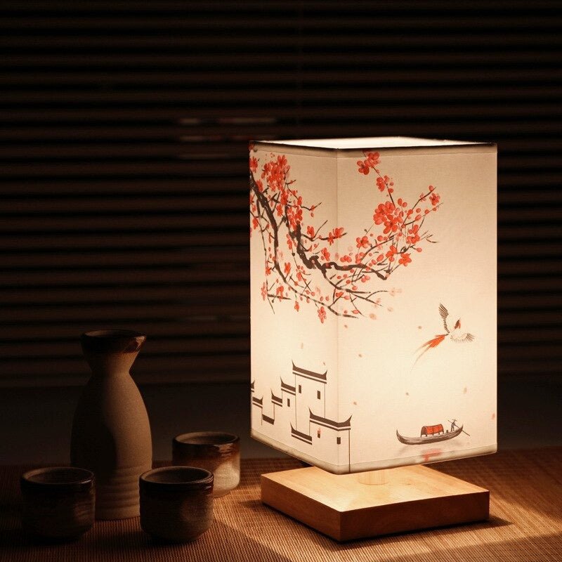 Decoratieve Tafellamp met Japans‑Scandinavisch Ontwerp voor Binnengebruik