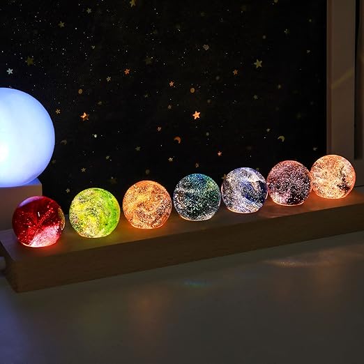 Kristallen Tafellamp met Kosmisch Lichteffect