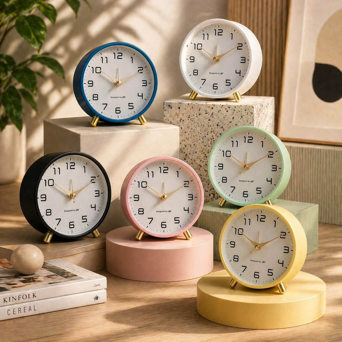Moderne Tafelklok met Stil Uurwerk en Scandinavische Minimalistische Uitstraling