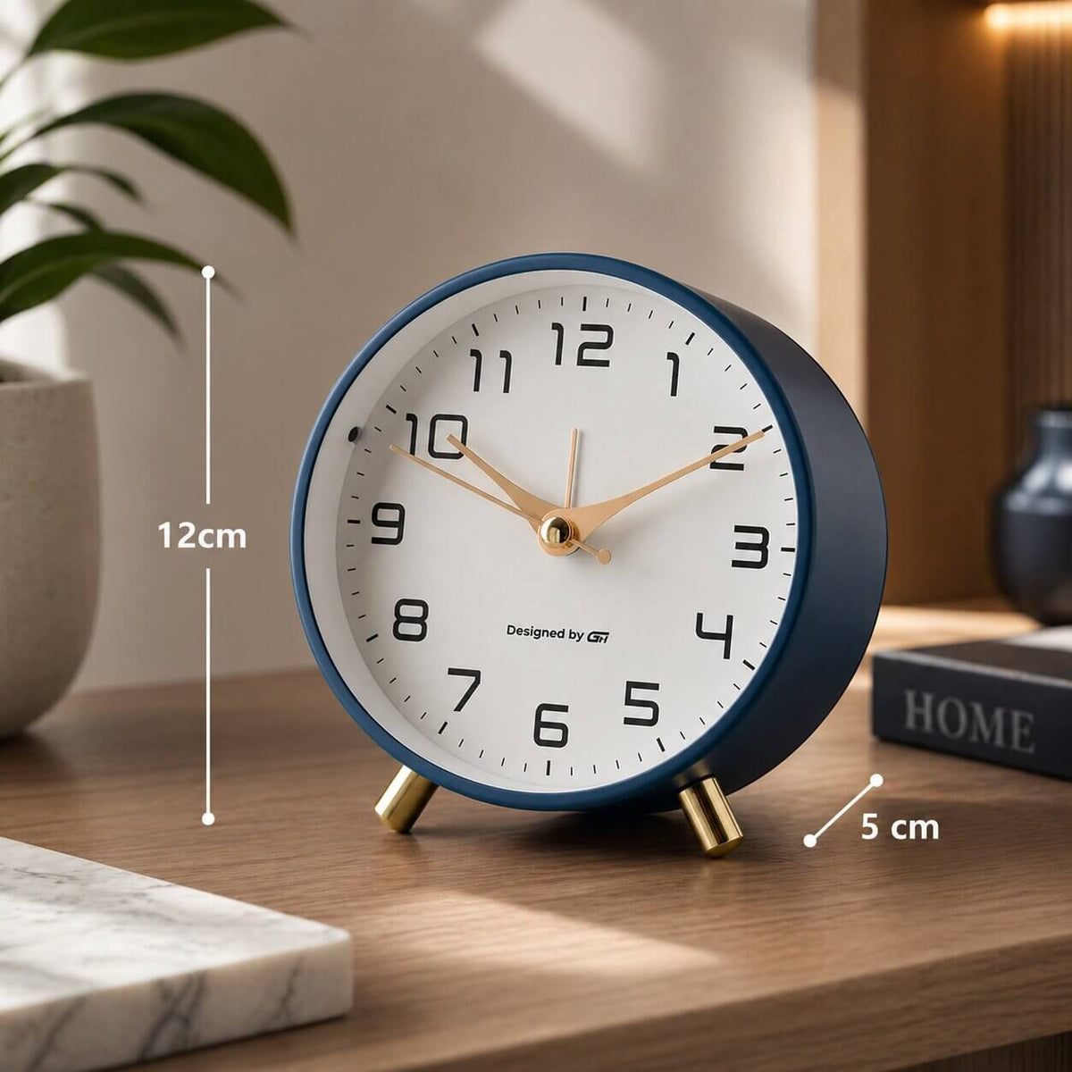 Moderne Tafelklok met Stil Uurwerk en Scandinavische Minimalistische Uitstraling